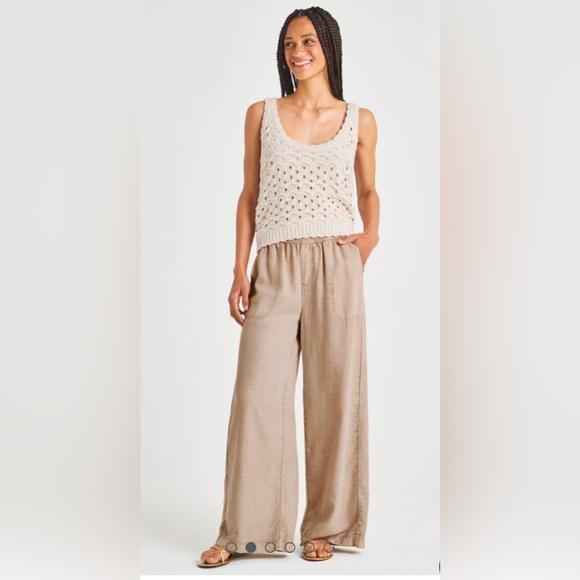 78. Splendid $128 Lowen Sweater Beige Knit Sleeveless Top - Picture 2 of 6